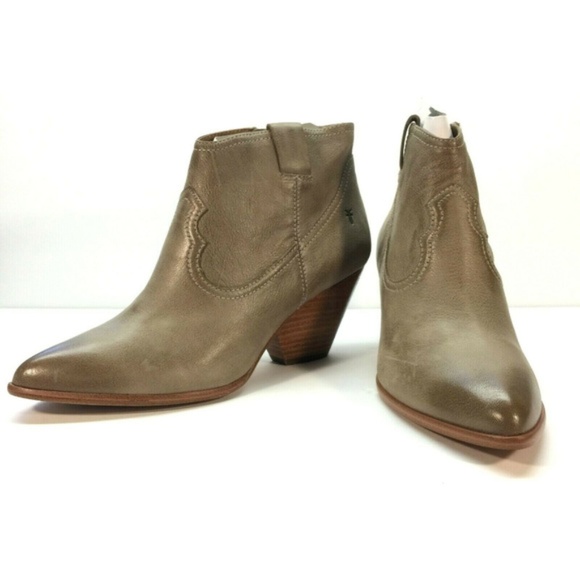FRYE Women's Reina Leather Ankle Booties Size 10 - Picture 2 of 8